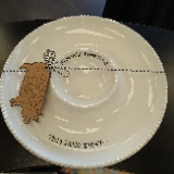 Mud Pie Pig Blanket Platter; Platter 1" X 12" Dia | Spoon 3 1/2" | Card 2 1/2" X 4 1/2"