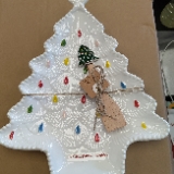 Mud Pie Christmas Christmas Tree Cookie Plate & Spatula Set