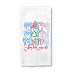 Pink Christmas Kitchen Towel Holiday Home Decor Preppy Decor