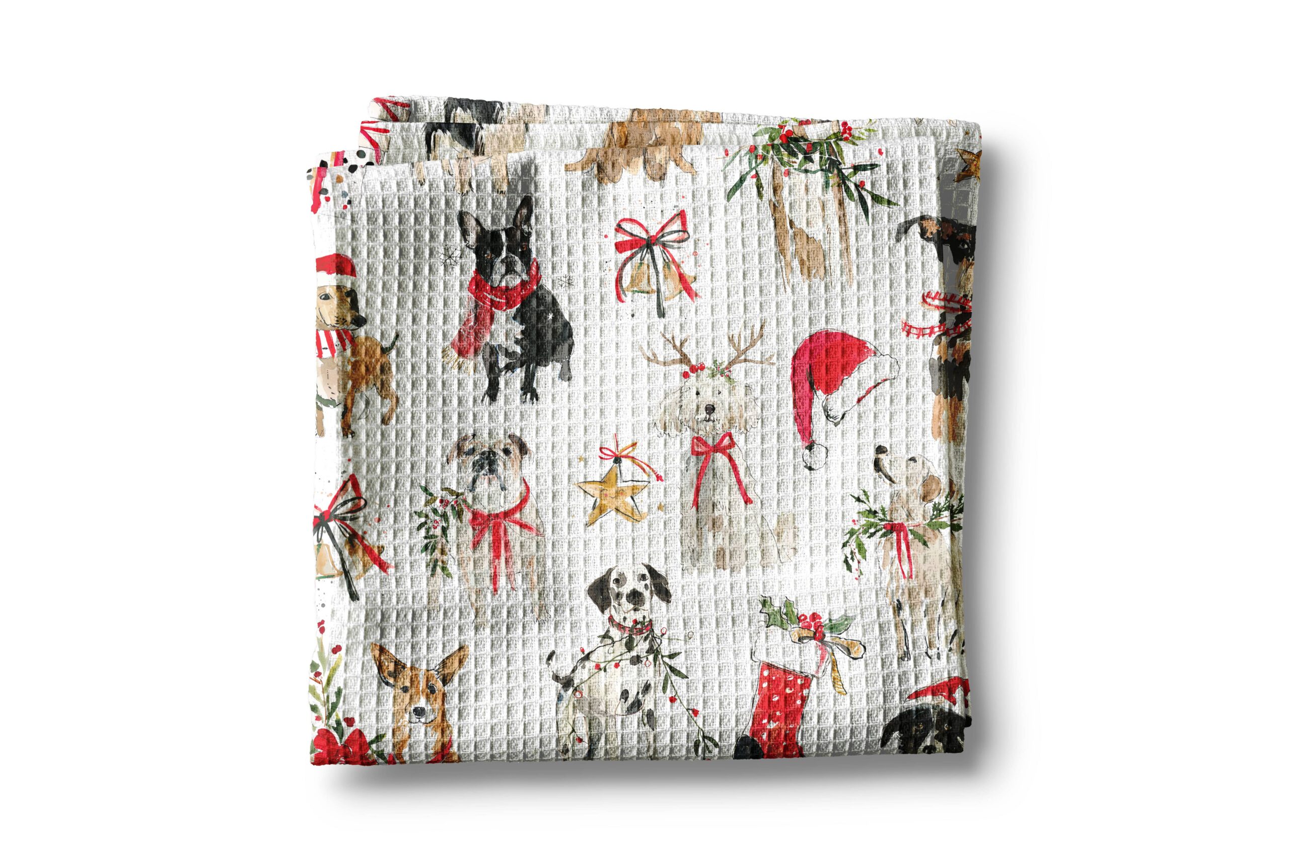 Canary Road Dog Christmas Pet Puppy Holiday Preppy Kitchen Towel Waffle 1 Canary Road Dog Christmas Pet Puppy Holiday Preppy Kitchen Towel Waffle