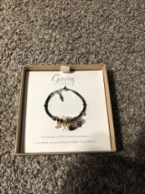 DEMDACO Heart Giving Metallic 7 inch Zinc Alloy Metal and Leather Bracelet