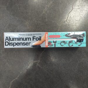 ChicWrap BBQ Grill Foil Dispenser with 12"x 30' Roll of Professional Aluminum Foil