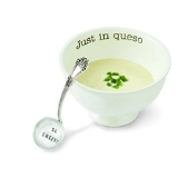 Mud Pie Cheese Dip Set - Just in Queso Cheese Dip Bow with So Cheesy Serving Spoon