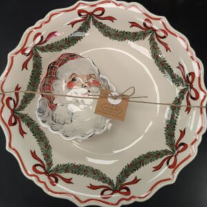 Mud Pie Christmas Santa Chip & Dip Set