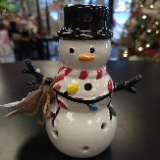 Mud Pie Christmas Snowman Light-Up Sitter