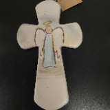 Mud Pie Christmas Angel Painted Cross