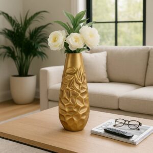 Metal Cartwright Hammered Textured Vase - Bronze, 19 in.