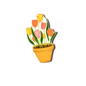 Happy Everything Mini Small Attachment Spring Flowers Pot of Tulips