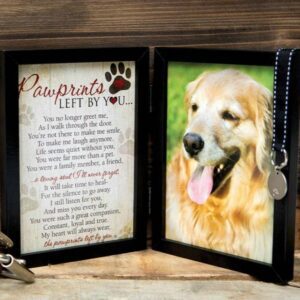 Pawprints Left By You Pet Memorial Frame for Dog 6070