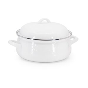 Golden Rabbit Solid White Enamelware Collection 4 Quart Dutch Oven