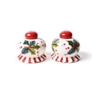 Happy Everything Holly Ruffle Salt/pepper Set