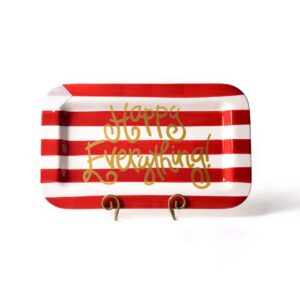 Happy Everything Red Stripe Mini Rectangular Platter