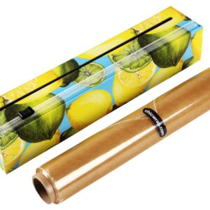 ChicWrap Lemon Plastic Wrap Dispenser with 12 x 250 Professional Plastic Wrap
