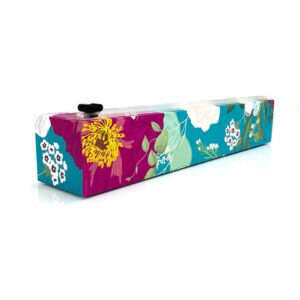 ChicWrap Spring Flowers Plastic Wrap Dispenser with 12 x 250 Professional Plastic Wrap