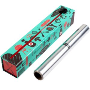 ChicWrap BBQ Grill Foil Dispenser with 12"x 30' Roll of Professional Aluminum Foil