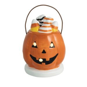 Mud Pie Halloween Pumpkin Basket Light Up Sitter