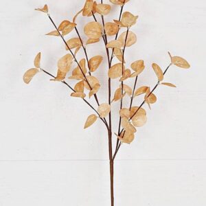 23in Spray-Foam Silver Dollar Leaves-Beige Floral