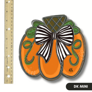 Black and White Bow Pumpkin Mini