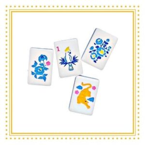 Maven Home Linen-Feel Cocktail Napkins, Mahjong 2