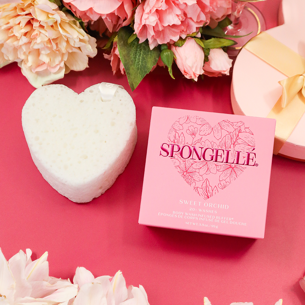 Spongelle Sweet Orchid Heart Buffer | Valentines Day Gifts 1 Spongelle Sweet Orchid Heart Buffer | Valentines Day Gifts