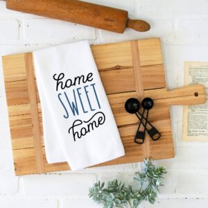 Home Sweet Home Kitchen Towel, Spring Minimalist Dish Towel
