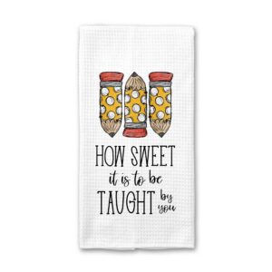 Pencil Trio Teacher Kitchen Towel, Back to School Gift