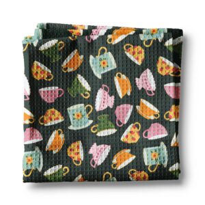 Tea Cup Room Shop Coffee Teacup Waffle Kitchen Towel Dish