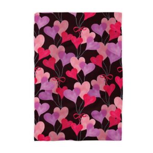 Valentine Heart Balloon Kitchen Towel Waffle Baking Pink