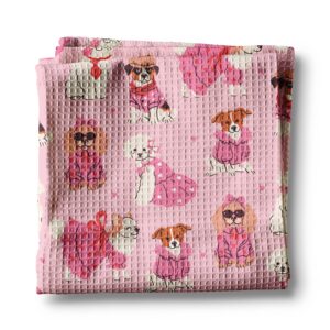 Valentine Dog Pet Shop Puppy Kitchen Towel Waffle Rescue