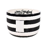 Happy Everything Black Stripe Big Bowl