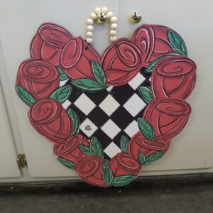 DK Rose Heart Door Hanger