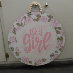 DK It's A Girl Door Hanger