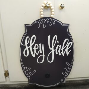 DK Black "Hey Y'all" Hanger + Mini