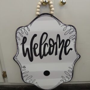 DK Stripe Bloom "Welcome" Hanger + Mini