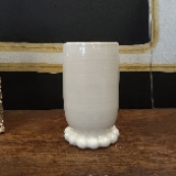 Coton Colors Signature White Medium Vase with Knobbed Foot
