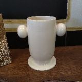 Coton Colors Large White Vase with Knob Handles