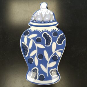 Happy Everything Big Attachment Blue White Jar
