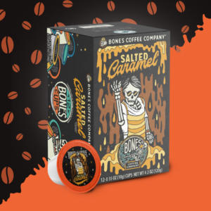 Bones Salted Caramel Coffee Pods | 12 Count | Flavored Coffee