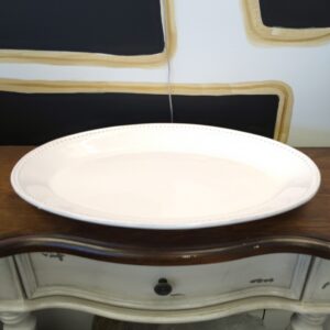 A&B Home White Oval Platter