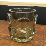 Zodax Celeste Glass Candle Holder, Olive Green 4.5" X4" Diameter