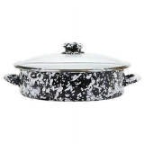 Golden Rabbit Lg Saute - Black Swirl Pattern