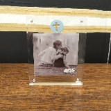 Mud Pie Acrylic Blue Cross Icon Picture Frame