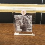 Mud Pie Acrylic Pink Cross Icon Picture Frame