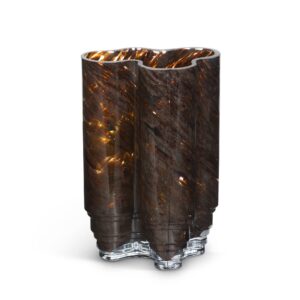 Clover Glass Vase, Tortoise, Large