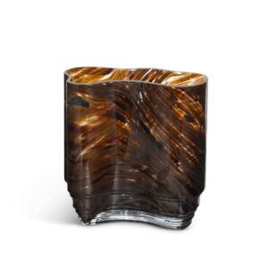 Clover Glass Vase, Tortoise, Small