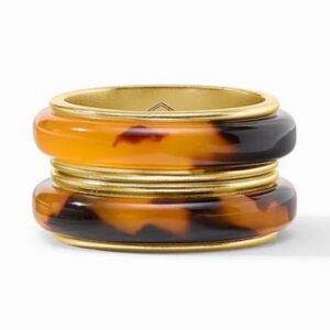 Julie Vos Carnaby Duet Tortoise Ring Sz 6