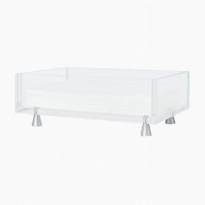 Maven Home Footed Guest Towel Holder, Silver