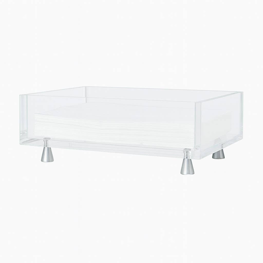 Maven Home Footed Guest Towel Holder, Silver 1 Maven Home Footed Guest Towel Holder, Silver