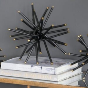 A&B Home Metal Statuaries S/3 Black/Gold