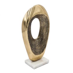 A&B Gold Sculpture On Marble Base 20.5" Tall